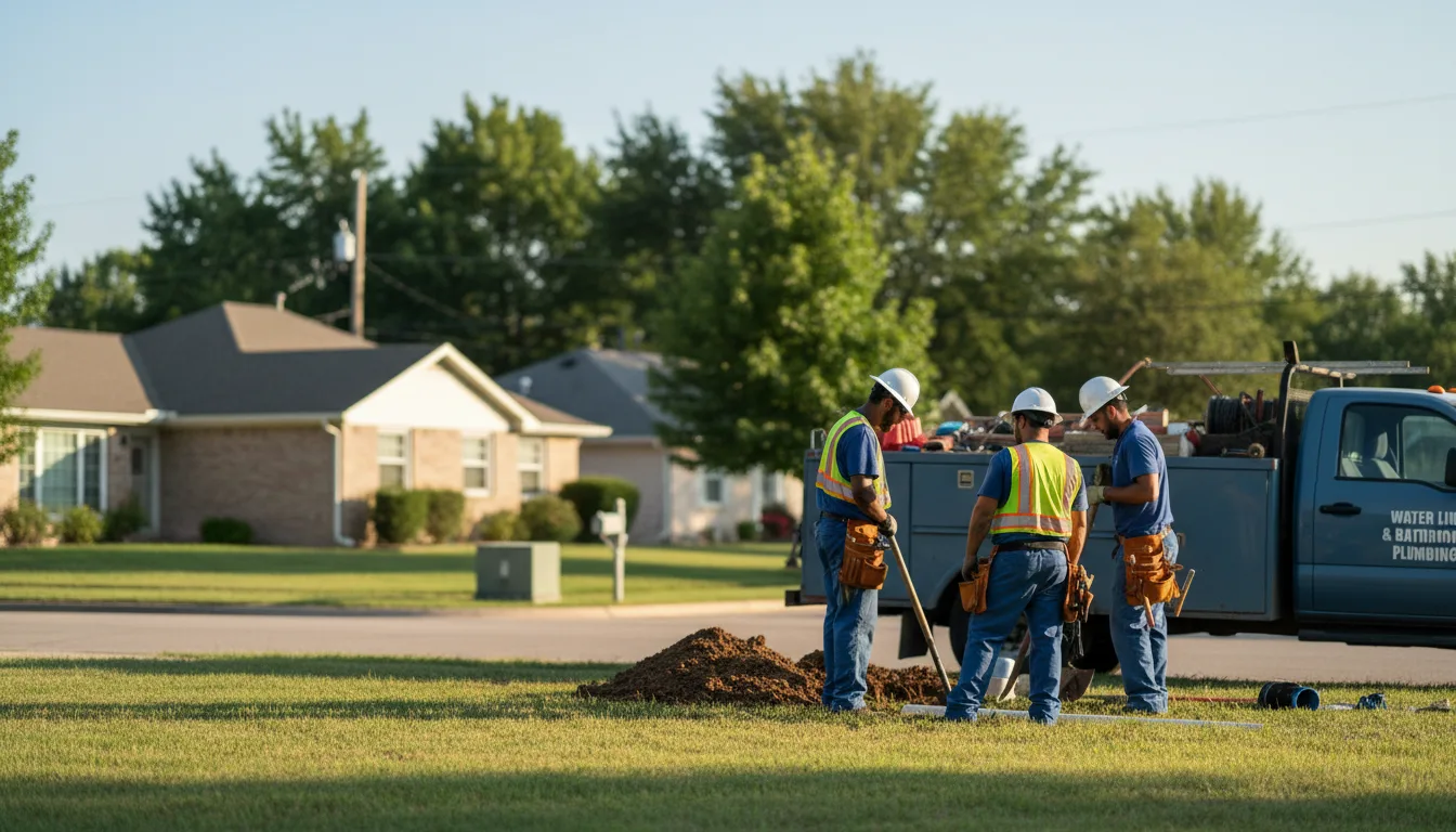 Residential water line and bathroom plumbing service in Slagle, LA